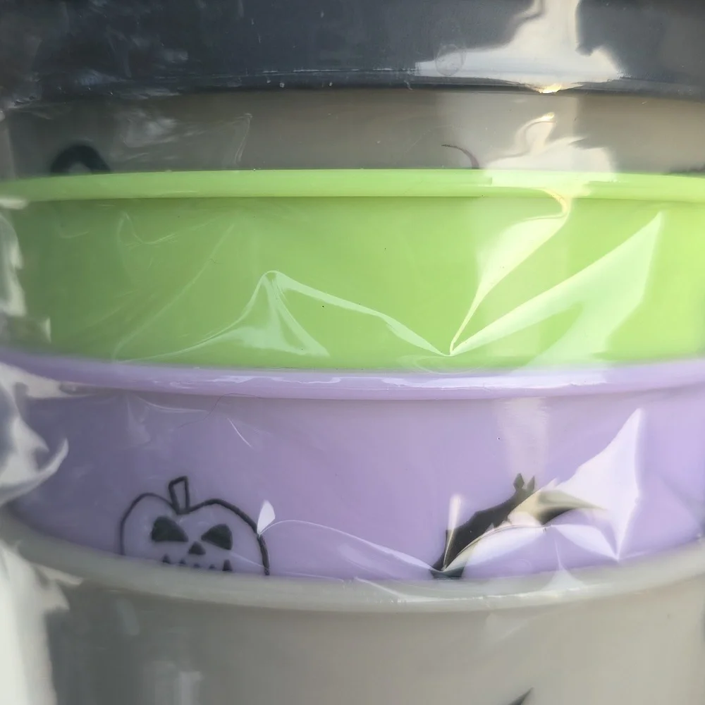 Disney The Nightmare Before Christmas 4 Pack Tumblers W/ Lids Black Green Purple